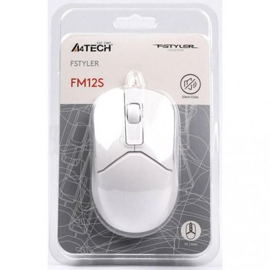 Мышь компьютерная A4Tech FM12S USB White фото