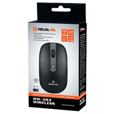 Миша комп'ютерна REAL-EL RM-303 Wireless (EL123200021) фото