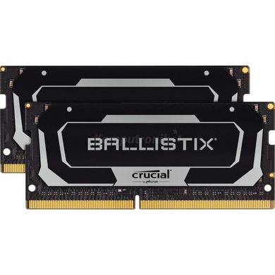 Оперативна пам'ять Crucial 16 GB (2x8GB) SO-DIMM DDR4 3200 MHz Ballistix Black (BL2K8G32C16S4B) фото