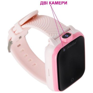 Смарт-часы AmiGo GO006 GPS 4G WIFI VIDEOCALL Pink фото