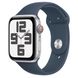 Apple Watch SE2 (2023) GPS + Cellular 40mm Silver Aluminium Case with Storm Blue Sport Band - S/M (MRGJ3)