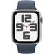 Apple Watch SE2 (2023) GPS + Cellular 40mm Silver Aluminium Case with Storm Blue Sport Band - S/M (MRGJ3)