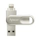 Apacer 32 GB AH790 Lightning Dual USB 3.1 Silver (AP32GAH790S-1) подробные фото товара
