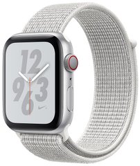 Смарт-годинник Apple Watch Nike+ Series 4 GPS 44mm Silver Alum. w. Summit White Nike Sport l. Silver Alum. (MU7H2) фото