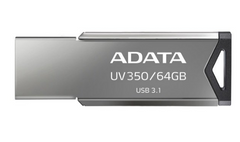 Flash пам'ять ADATA 64 GB UV350 Metal Black USB 3.1 (AUV350-64G-RBK) фото
