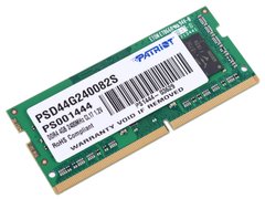 Оперативная память PATRIOT 4 GB SO-DIMM DDR4 2400 MHz (PSD44G240082S) фото
