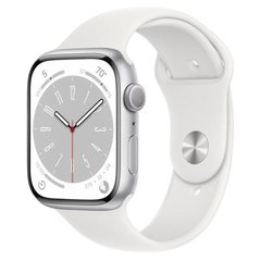 Смарт-часы Apple Watch Series 8 GPS 41mm Silver Aluminum Case with White S. Band M/L (MP6M3) фото