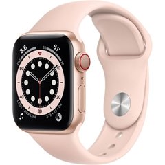 Смарт-часы Apple Watch Series 6 GPS + Cellular 40mm Gold Aluminum Case w. Pink Sand Sport B. (M02P3) фото
