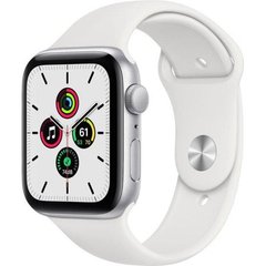 Смарт-годинник Apple Watch SE GPS 44mm Silver Aluminum Case w. White Sport B. (MYDQ2) фото