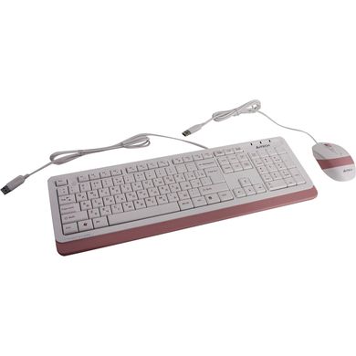 Комплект (клавіатура+миша) A4Tech Fstyler F1010 Pink фото