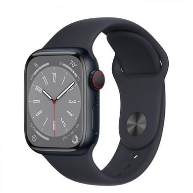 Смарт-годинник Apple Watch Series 8 GPS + Cellular 45mm Midnight Aluminum Case w. Midnight S. Band S/M (MNVJ3) фото