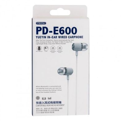 Наушники Proda PD-E600 White (PR-PD-E600WT) фото