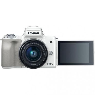 Фотоаппарат Canon EOS M50 kit (15-45mm) IS STM White (2681C057) фото