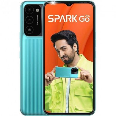 Смартфон Tecno Spark Go 2022 KG5m 2/32GB Turquoise Cyan (4895180776960) фото