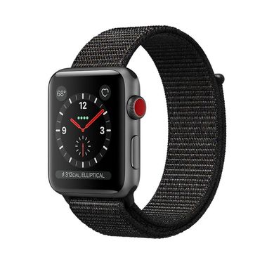 Смарт-годинник Apple Watch Series 3 GPS + Cellular 42mm Space Gray Case w. Black Sport L. (MRQF2) фото