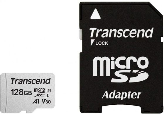 Карта пам'яті Transcend 128 GB microSDXC UHS-I U3 300S + SD Adapter TS128GUSD300S-A фото