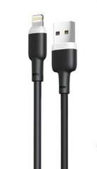 Кабель USB XO Lightning NB208 Liquid Silicone 2.4A 1.0m Black фото