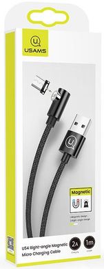 Кабель USB Usams microUSB U54 Right-Angle Magnetic 2A 1.0m Black фото
