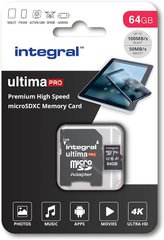 Карта памяти Integral microSDXC 64GB U3/V30 (INMSDX64G-100/70V30) фото