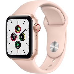 Смарт-годинник Apple Watch SE GPS + Cellular 40mm Gold Aluminum Case with Pink Sand Sport B. (MYEA2) фото