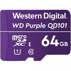 Карта памяти WD 64 GB microSDXC UHS-I Class 10 Purple QD101 WDD064G1P0C фото