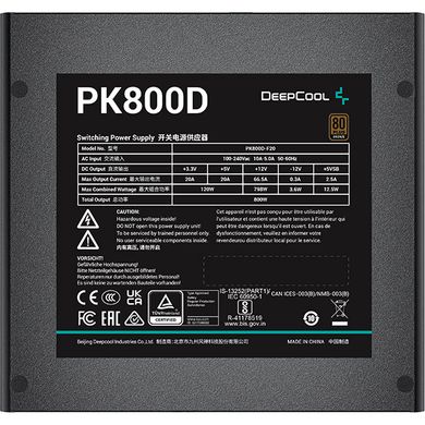 Блок питания DeepCool PK800D (R-PK800D-FA0B-EU) фото