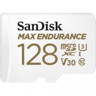 Карта пам'яті SanDisk 128 GB microSDXC Max Endurance UHS-I U3 V30 + SD adapter SDSQQVR-128G-GN6IA фото