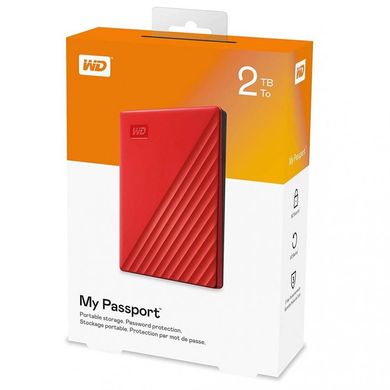 Жорсткий диск WD My Passport 2 TB Red (WDBYVG0020BRD-WESN) фото