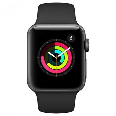 Смарт-часы Apple Watch Series 3 GPS 42mm Space Gray with Black Sport Band (MTF32) фото