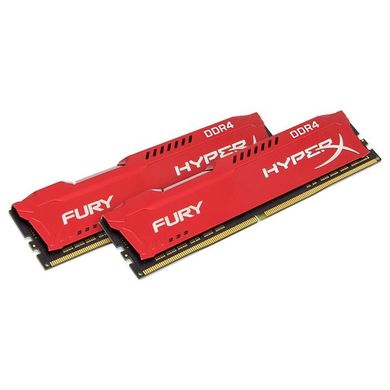 Оперативна пам'ять Kingston 16 GB (2x8GB) DDR4 2400 MHz HyperX Fury Red (HX424C15FR2K2/16) фото