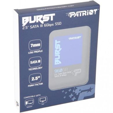 SSD накопичувач PATRIOT Burst 960 GB (PBU960GS25SSDR) фото