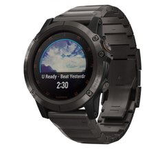 Смарт-часы Garmin Fenix 5X Plus Sapphire Carbon Gray DLC Titanium with DLC Titanium Band (010-01989-04) фото
