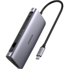Кабелі та перехідники UGREEN 9-in-1 HDMI Ethernet USB-C Hub (40873) фото