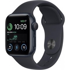 Смарт-часы Apple Watch SE 2 GPS 40mm Midnight Aluminum Case w. Midnight S. Band - M/L (MNT83) фото