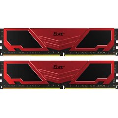 Оперативная память TEAM 8 GB DDR4 (2x4GB) 3200 MHz Elite Plus Red/Black (TPRD48G3200HC22DC01) фото