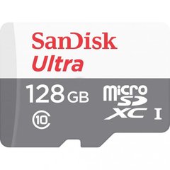 Карта памяти SanDisk 128 GB microSDHC UHS-I Ultra + SD adapter SDSQUNR-128G-GN3MA фото