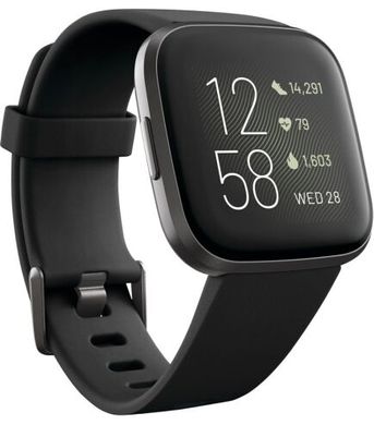 Смарт-годинник Fitbit Versa 2 Health and Fitness Black/Carbon фото