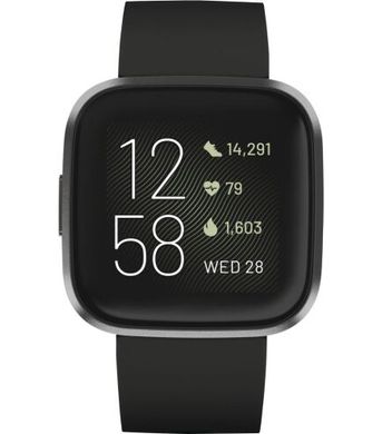 Смарт-часы Fitbit Versa 2 Health and Fitness Black/Carbon фото