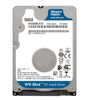 Жесткий диск WD Blue 2.5" 500 GB (WD5000LPZX) фото