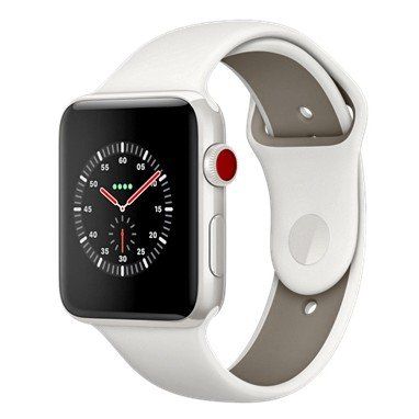 Смарт-годинник Apple Watch Edition Series 3 GPS + Cellular 42mm White Ceramic w. Soft White/Pebble Sport B. (MQKD2) фото
