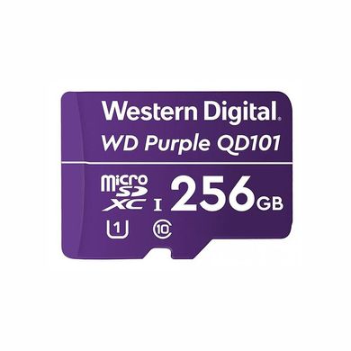 Карта пам'яті WD 256 GB microSDXC UHS-I Class 10 Purple QD101 WDD256G1P0C фото