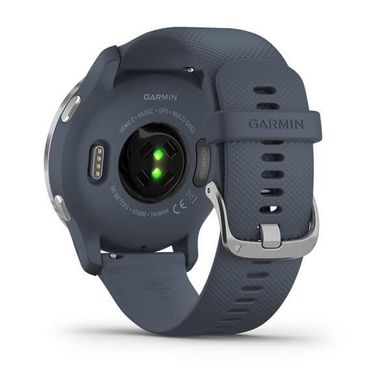Смарт-годинник Garmin Venu 2 Silver Bezel with Granite Blue Case and Silicone Band (010-02430-10/00) фото