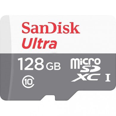 Карта пам'яті SanDisk 128 GB microSDHC UHS-I Ultra + SD adapter SDSQUNR-128G-GN3MA фото