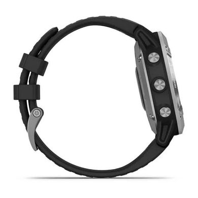 Смарт-часы Garmin Fenix 6 Solar Silver with black band (010-02410-00) фото