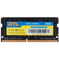 Оперативна пам'ять GTL 8 GB SO-DIMM DDR4 2666 MHz (GTLSD8D426BK) фото
