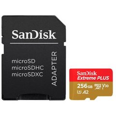 Карта пам'яті SanDisk Extreme microSDXC 256GB + SD Adapter (SDSQXBD-256G-GN6MA) фото