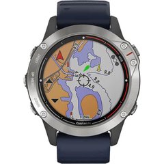 Смарт-часы Garmin Quatix 6 Gray with Captain Blue Band (010-02158-90/010-02158-91) фото