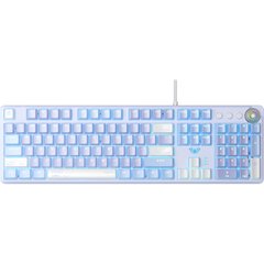 Клавиатура Aula Mechanical F2088 PRO White/Violet + 9 Purple keys KRGD blue (6948391234915) фото