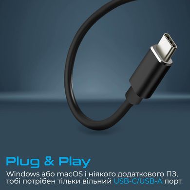 Кабелі та перехідники Promate 4-in-1 Multi-Port USB-C Data Hub Black (litehub-4.black) фото