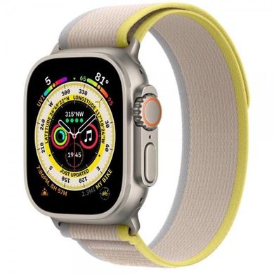 Смарт-часы Apple Watch Ultra GPS + Cellular 49mm Titanium Case with Yellow/Beige Trail Loop - M/L (MQF23/MQFU3) фото